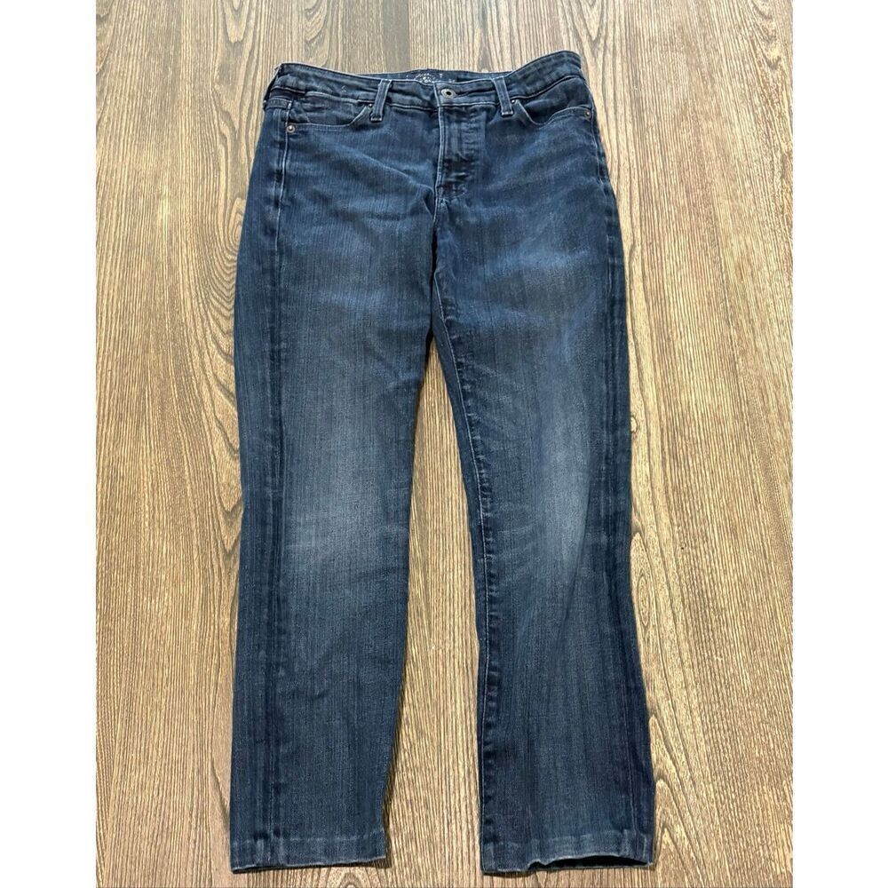 Lucky Brand Womens Hayden Skinny Jeans Mid Rise Denim Dark Wash Blue Size 4/27